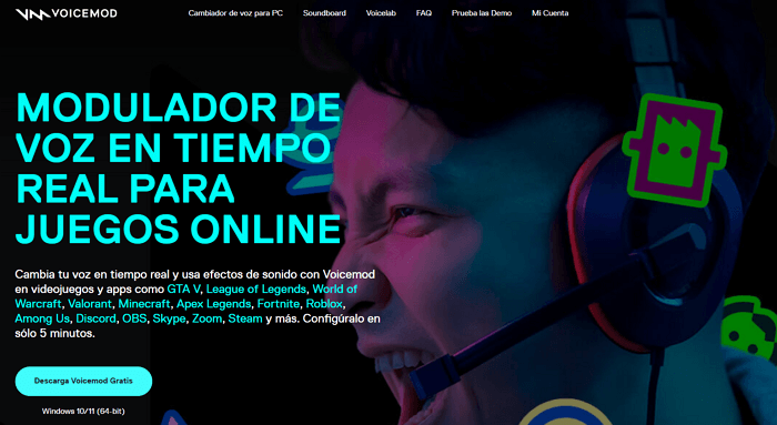 Voicemod - Cambiador de voz en Free Fire